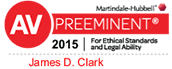 AV Preeminent Badge for James D. Clark